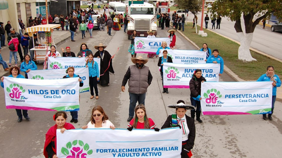 Participa DIF Río Bravo en magno desfile revolucionario