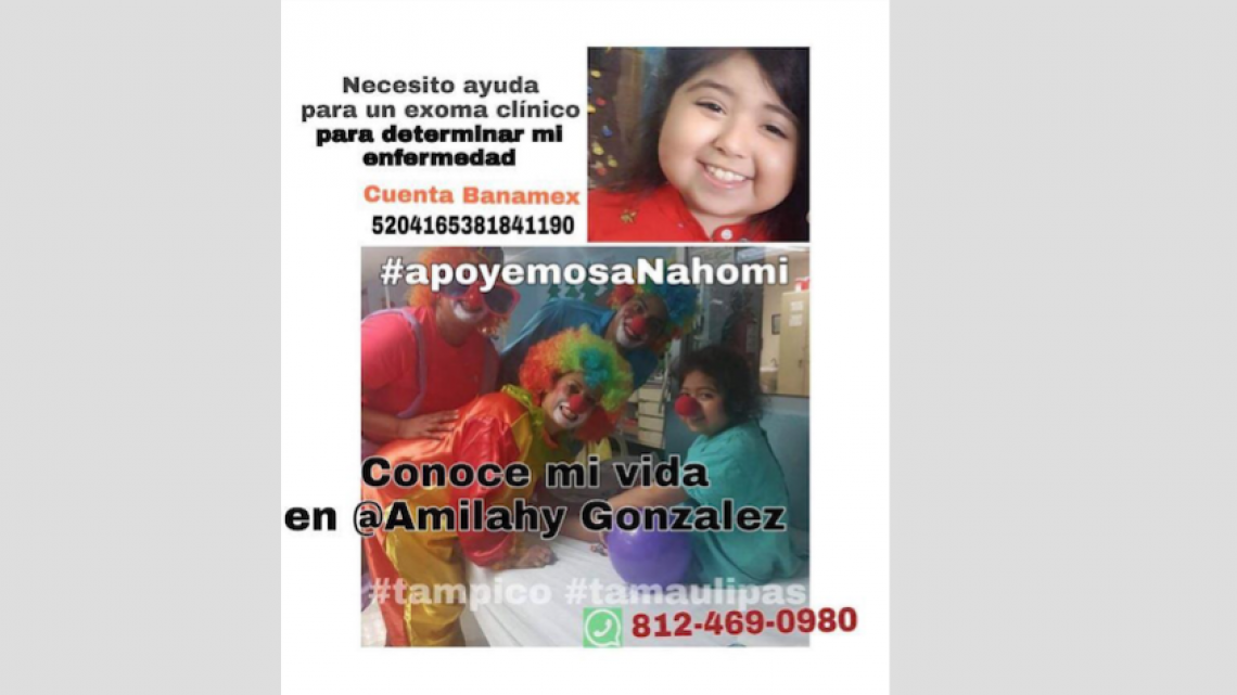 Rara enfermedad mantiene en el hospital a pequeña de 9 años