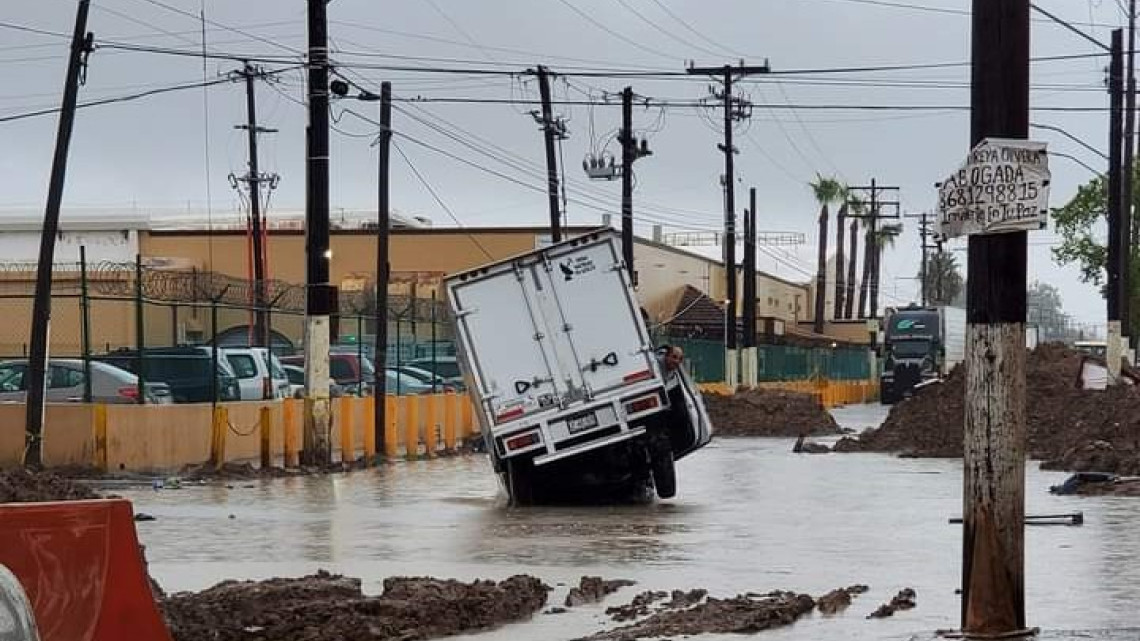 Lluvias torrenciales inundan amplios sectores de Matamoros