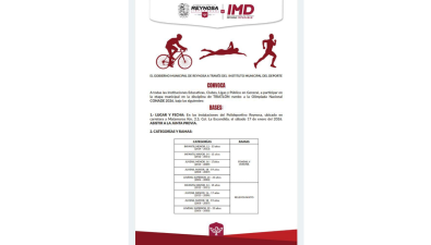 Convocatorias abiertas para la Olimpiada Municipal