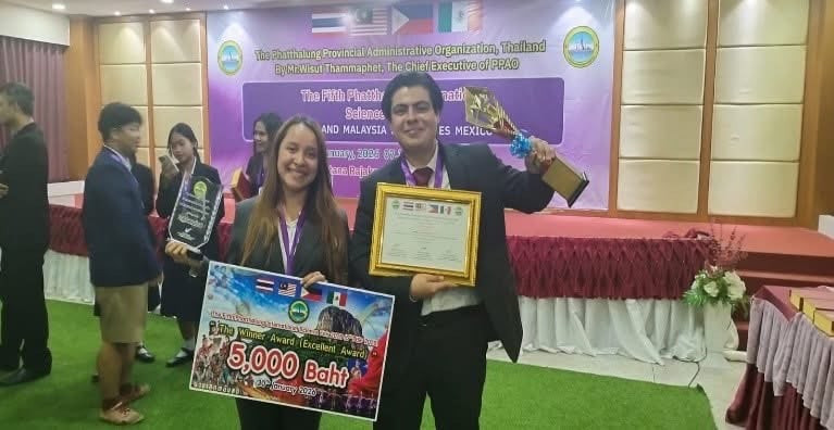 Ganan estudiantes de la UT Altamira primer lugar en Feria Internacional de Ciencias en Tailandia
