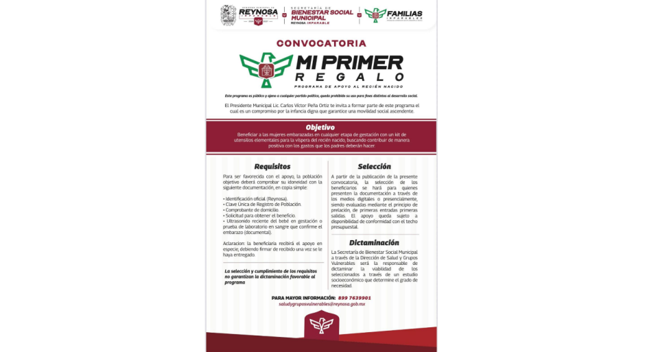 Mujeres embarazadas serán beneficiadas con el programa municipal "Mi Primer Regalo"