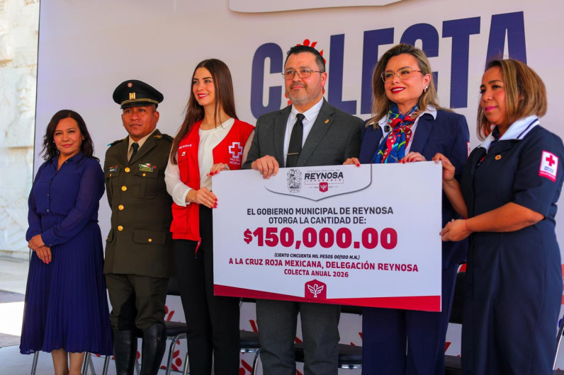 Recibió Cruz Roja donativo del Gobierno de Reynosa por 150 Mil Pesos
