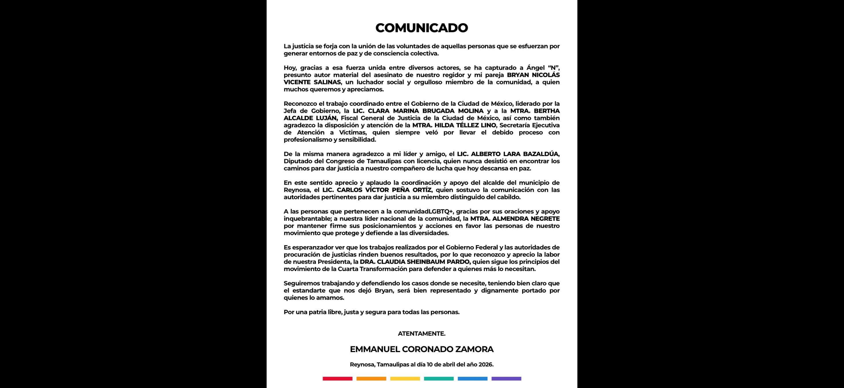 Capturan a presunto responsable del asesinato del regidor Bryan Vicente Salinas