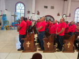 Albañiles de Nuevo Laredo celebran el Día de la Santa Cruz