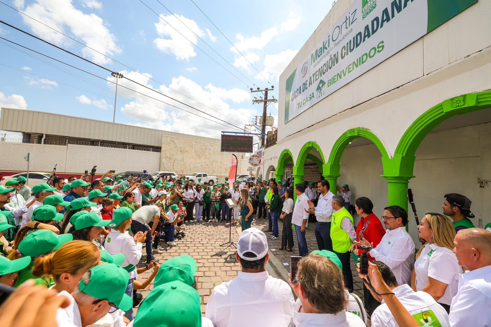 Inauguró Karen Castrejón, líder nacional del Partido Verde la Casa de Atención Ciudadana de Maki Ortiz