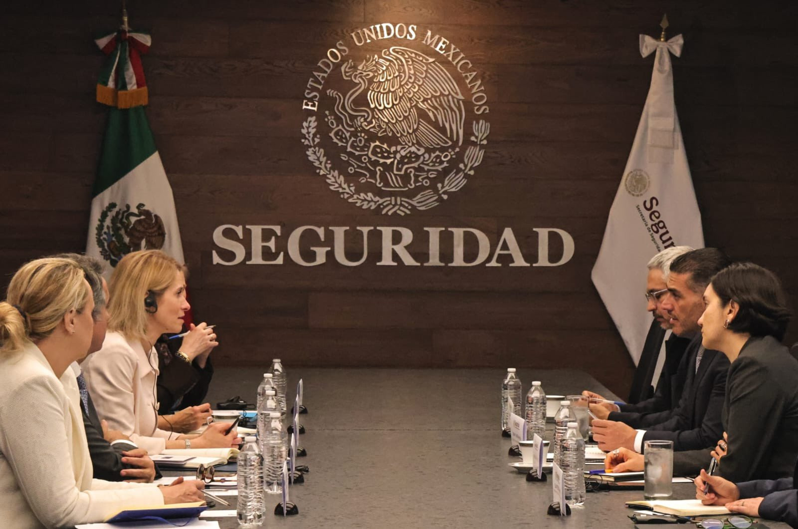 Harfuch y Kaja Kallas se reúnen para combatir el crimen transnacional