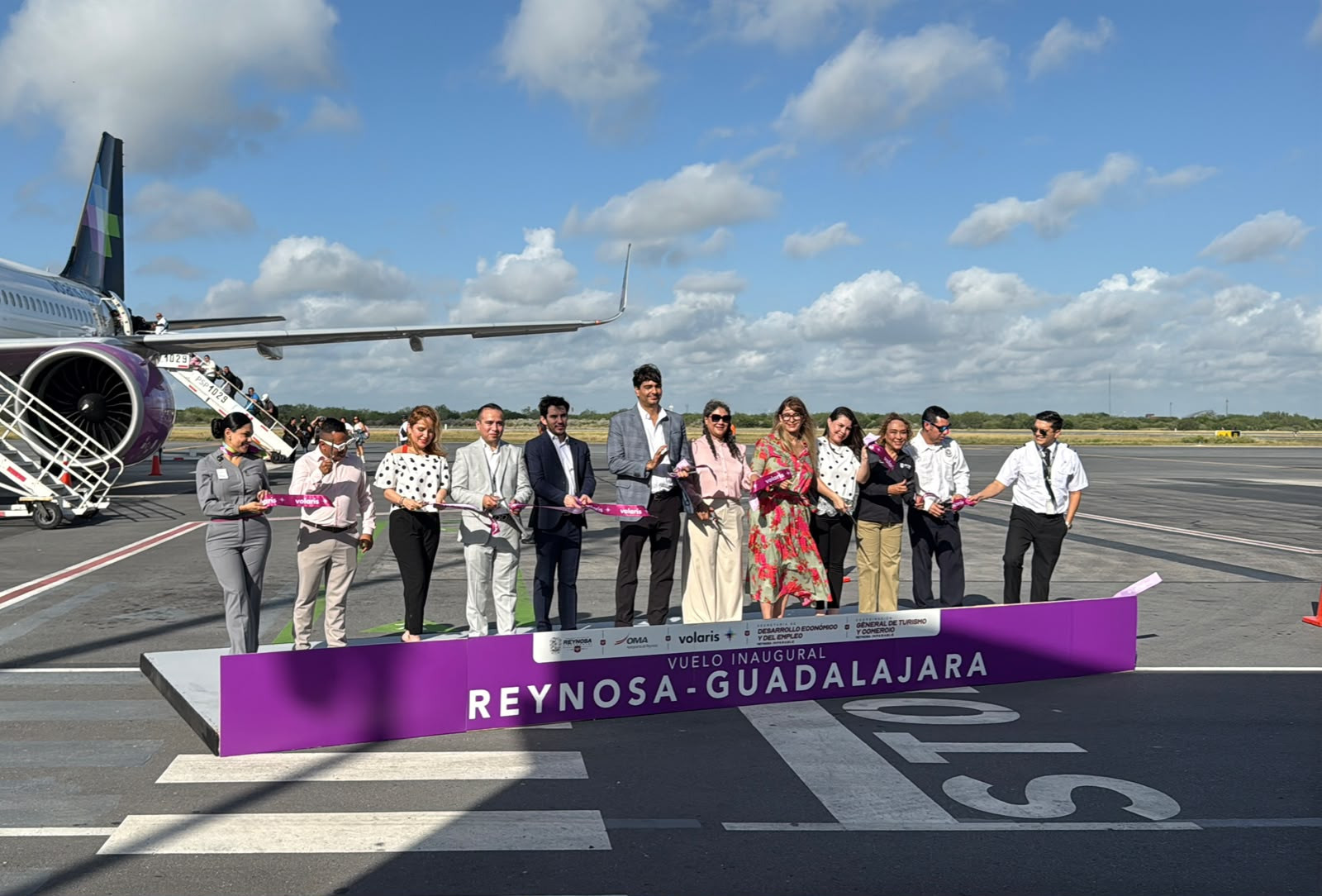 Inauguran vuelo diario de Volaris Reynosa-Guadalajara
