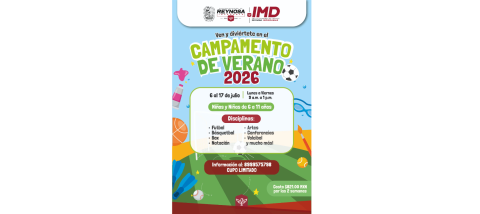 Exitosas inscripciones para Curso de Verano del Polideportivo Reynosa