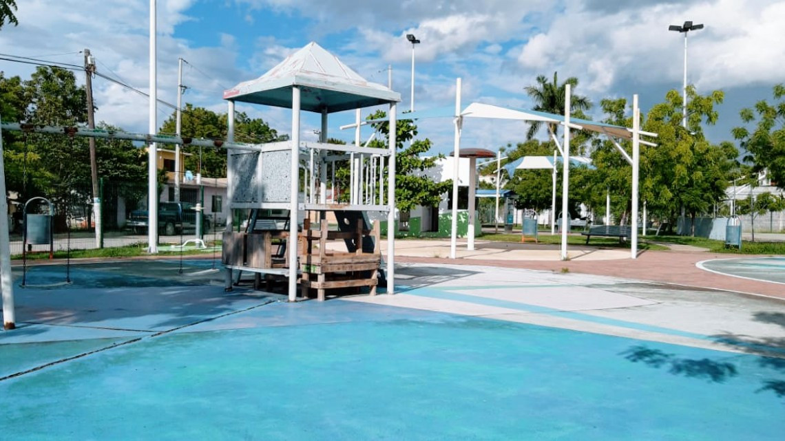 GobTam realiza limpieza en Parques y Centros de Bienestar