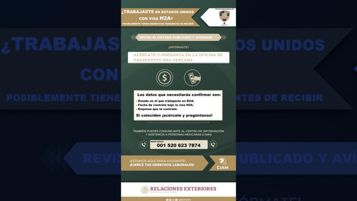  ¡Atención! ¿Trabajaste en Estados Unidos con Visa H2A?