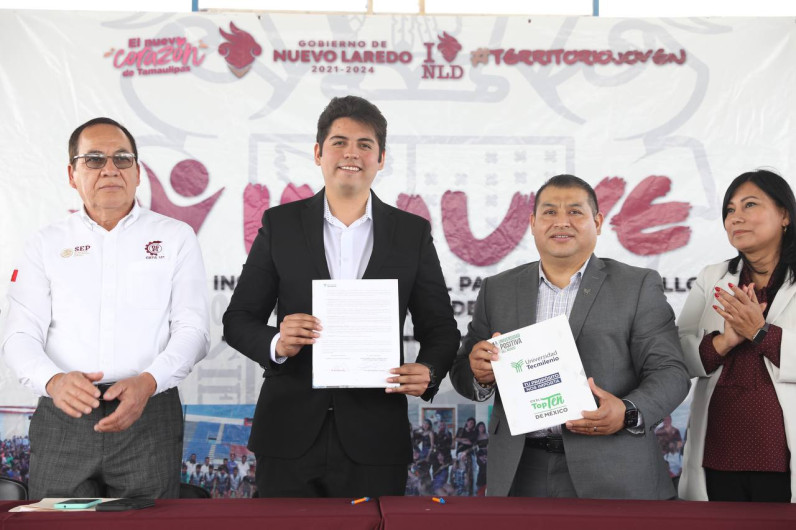 IMJUVE Y Tec Milenio firman convenio para la educación de los jóvenes de Nuevo Laredo