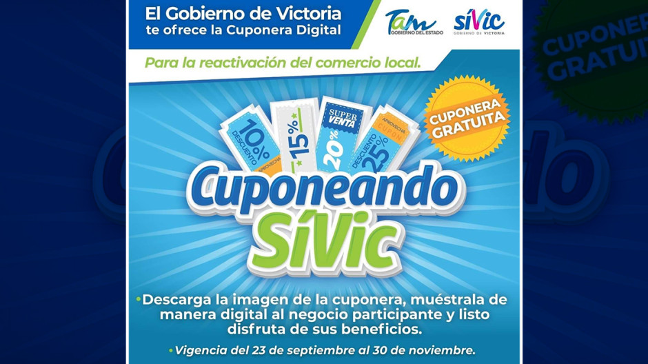 Lanza Gobierno de Victoria programa “Cuponeando Sívic”