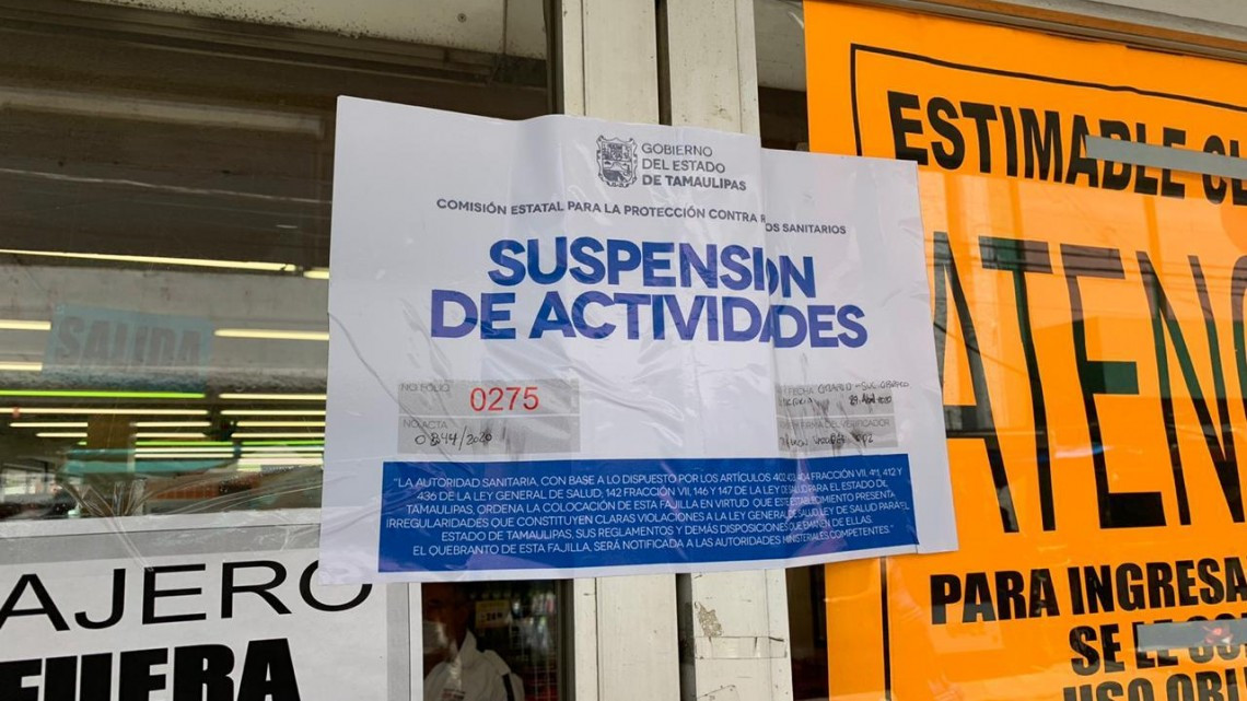 Cierran 6 negocios por sospechosos a Covid-19