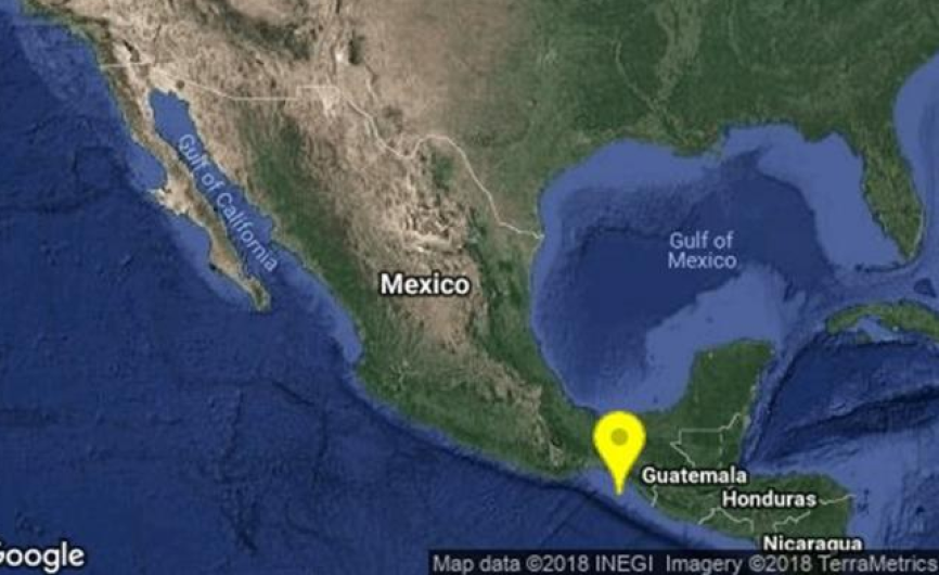 Registran sismo en Pijijiapan, Chiapas de 5.5 grados