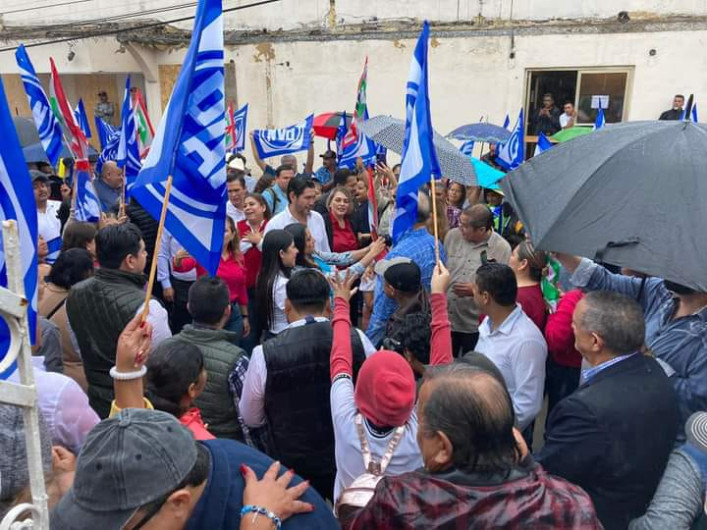Militantes del PRD en Matamoros manifiestan su apoyo a Lety Salazar