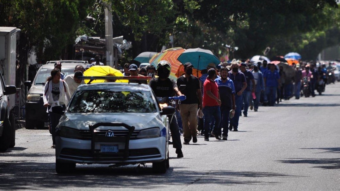 Protesta Sindicato por reducción de días de aguinaldo 