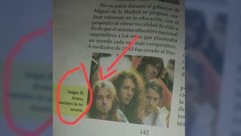 SEP confunde a la banda Nirvana con jóvenes mexicanos de los noventa