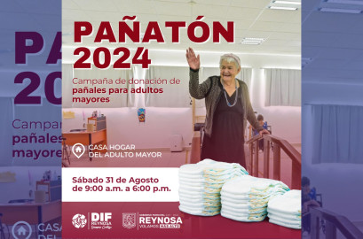 Invita DIF Reynosa a participar en el Pañatón 2024 en beneficio de abuelitos de Casa Hogar 
