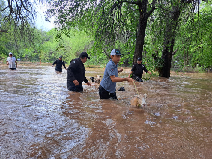 Guardia Estatal rescata afectados en comunidades aledañas a ríos 