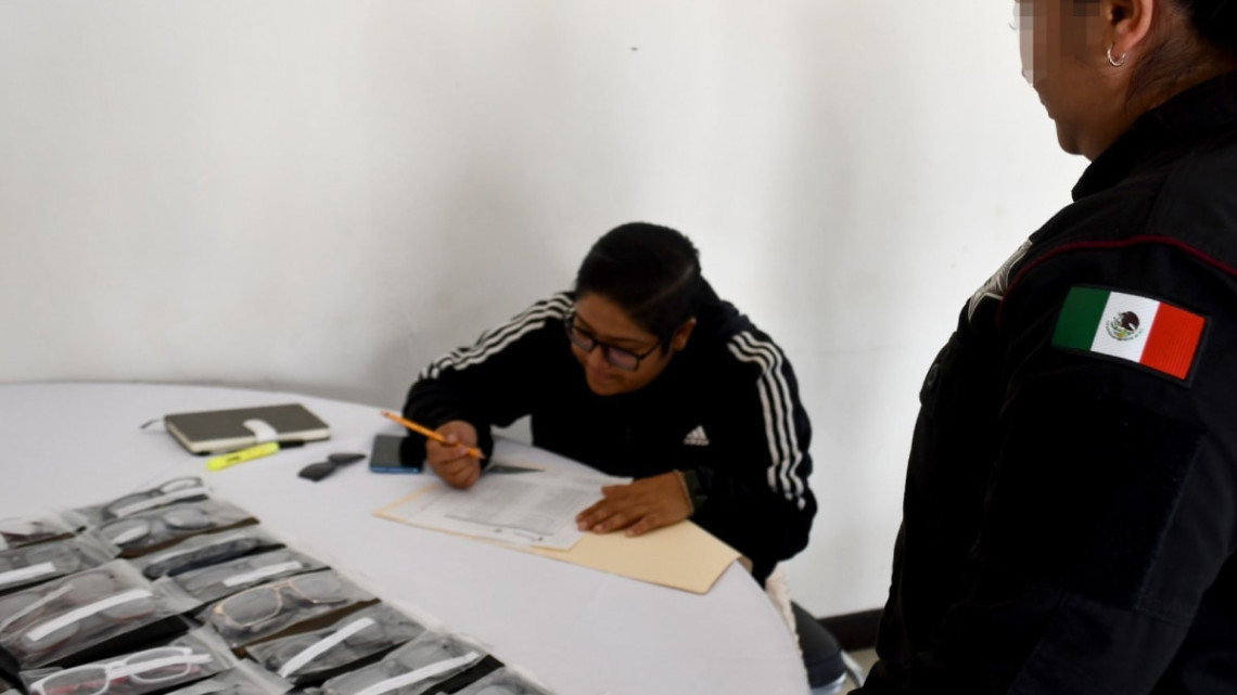 Guardia Estatal recibe donación de lentes en Campaña Integral de Salud Visual