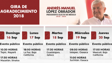 AMLO iniciará gira del agradecimiento