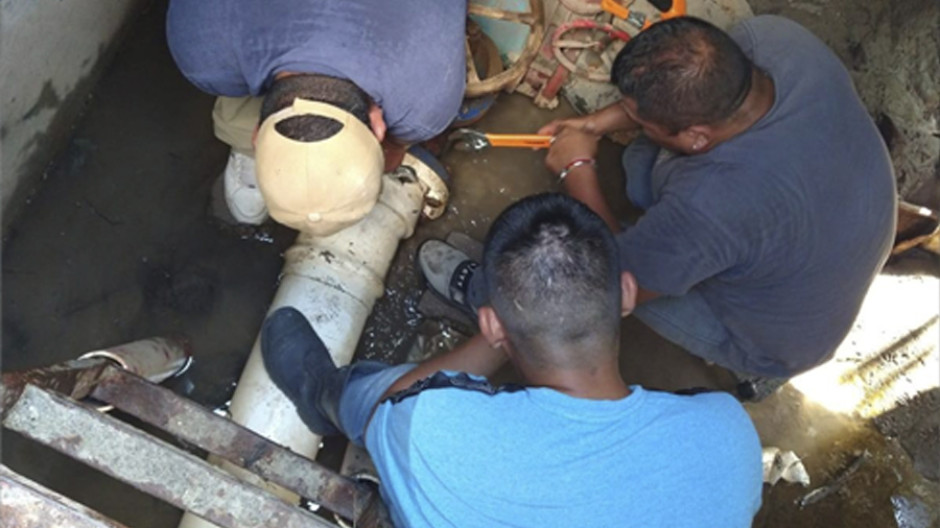 Reemplaza COMAPA válvula de agua en Planta de Bombeo de Bugambulias