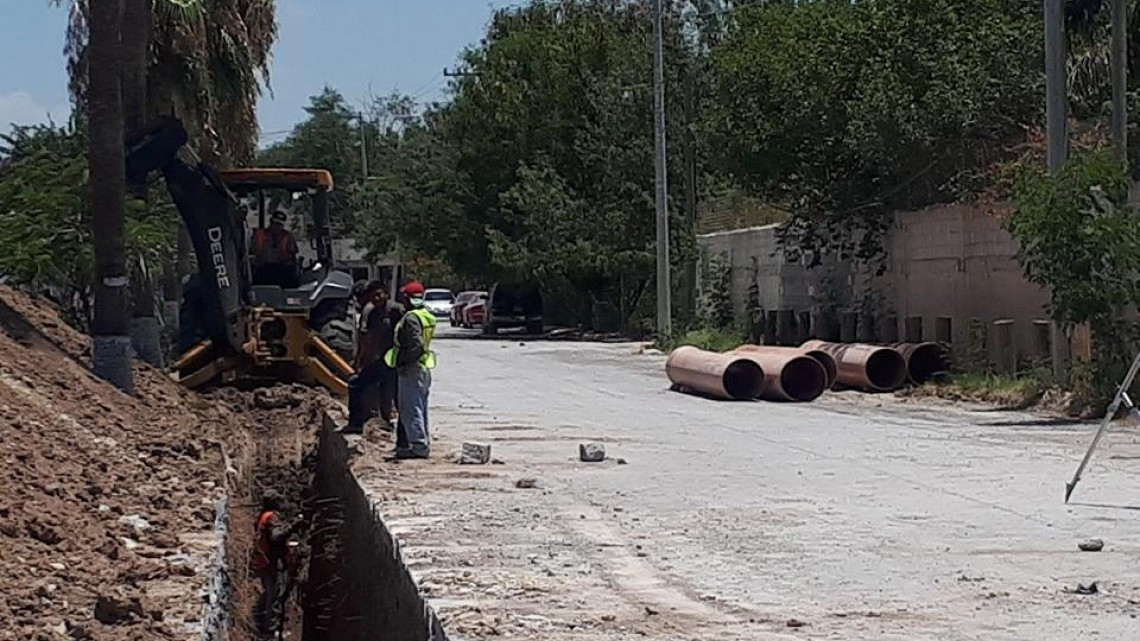 Dren pluvial en Riveras de Rancho Grande con 12% de avance