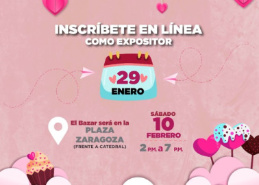 Invitan a inscribirse en bazar UNE, edición San Valentín 