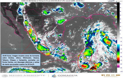 Pronostican lluvias intensas en gran parte del país