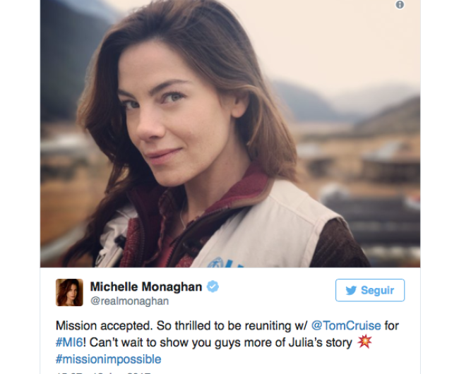 Michelle Monaghan regresa a Misión Imposible