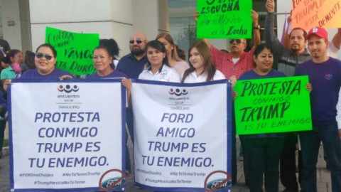 Realizan manifestación contra Trump