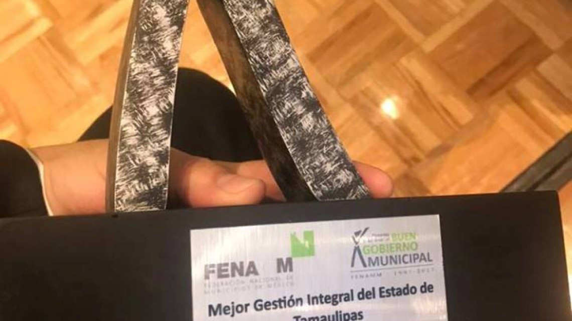 Recibe Matamoros premio a Mejor Gestión Integral del Estado