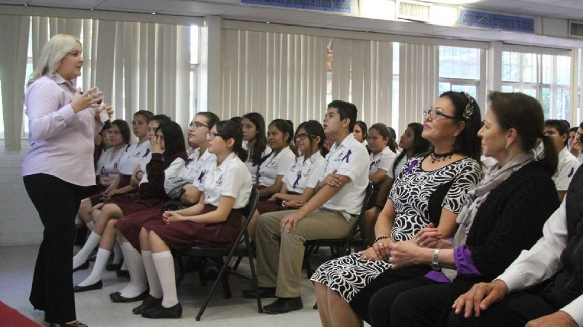 DIF Matamoros lleva programa “#AmorNoDolor a secundarias
