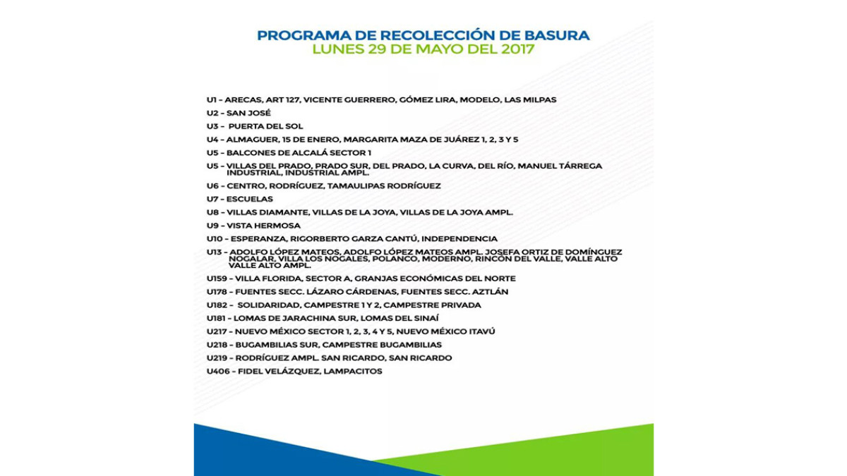 Programa de recolección de basura