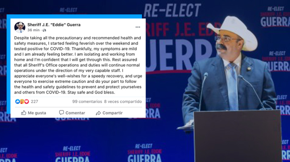 Alguacil del condado Hidalgo, Eddie Guerra, da positivo a Covid-19