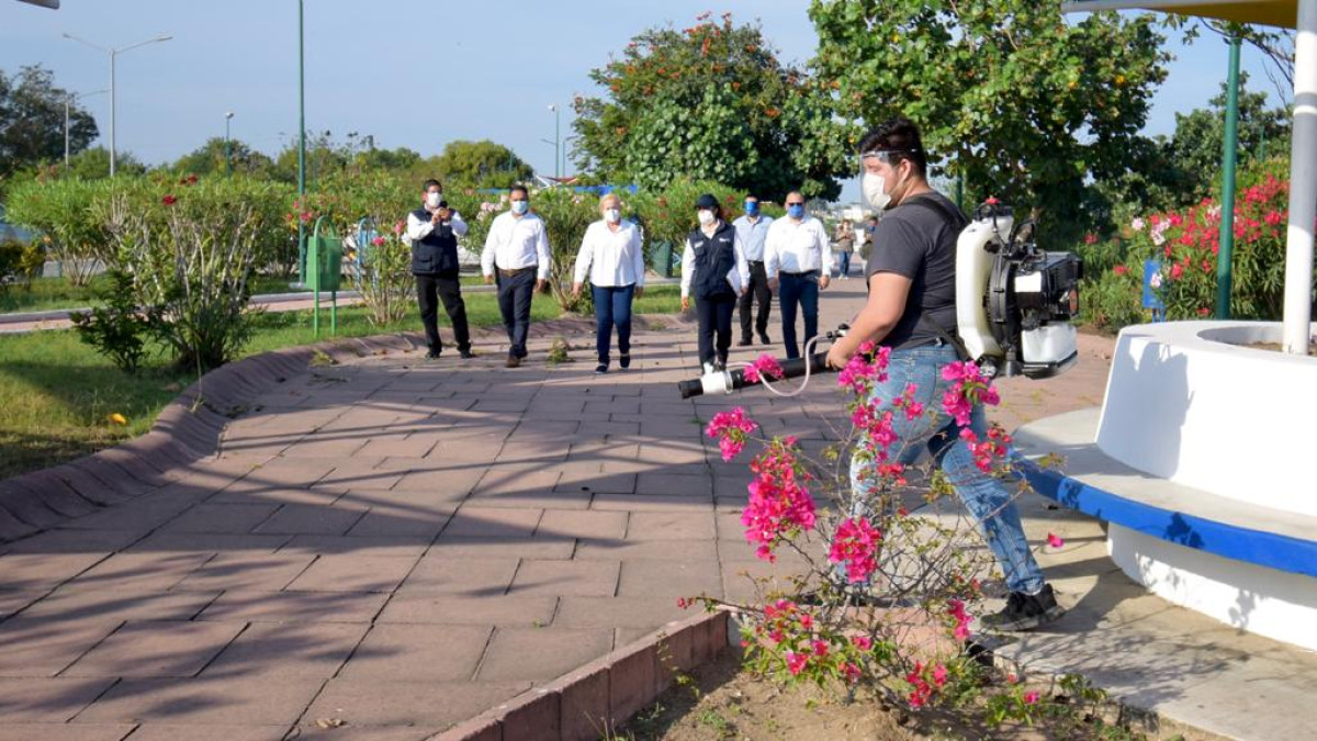 Avanza sanitización anti-COVID 19 en Altamira