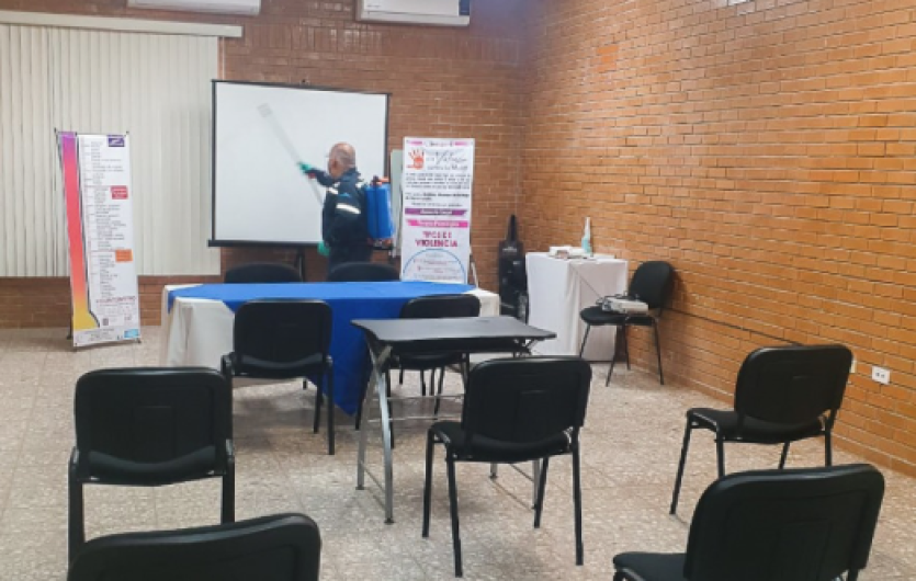 Protegen del Covid-19 a Instituto de la Mujer en Nuevo Laredo