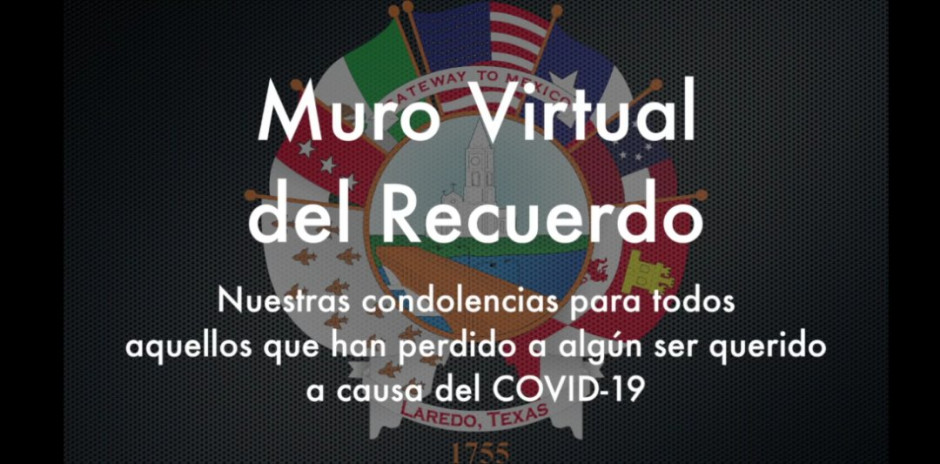 Laredo invita a recordar a fallecidos por COVID-19 en el Muro Virtual del Recuerdo