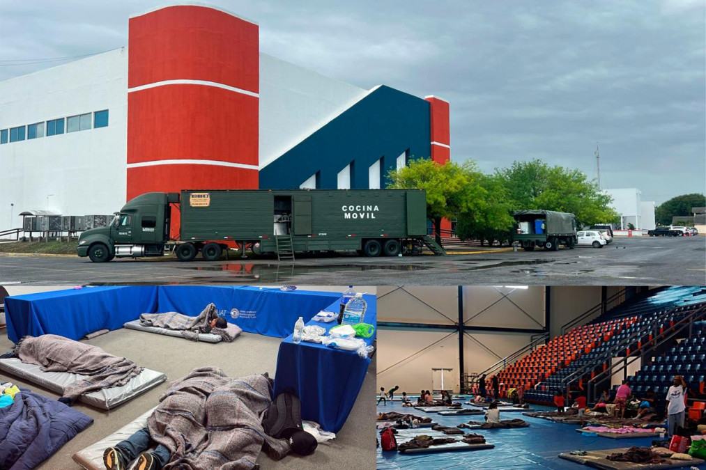 Habilita la UAT en Reynosa refugio temporal en apoyo a damnificados por inundación