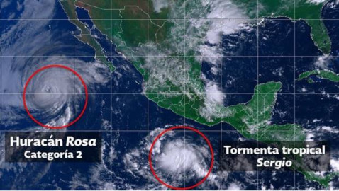 Surge tormenta tropical 'Sergio' en el Pacífico