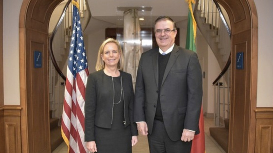 Ebrard y Nielsen abordan tema de seguridad fronteriza