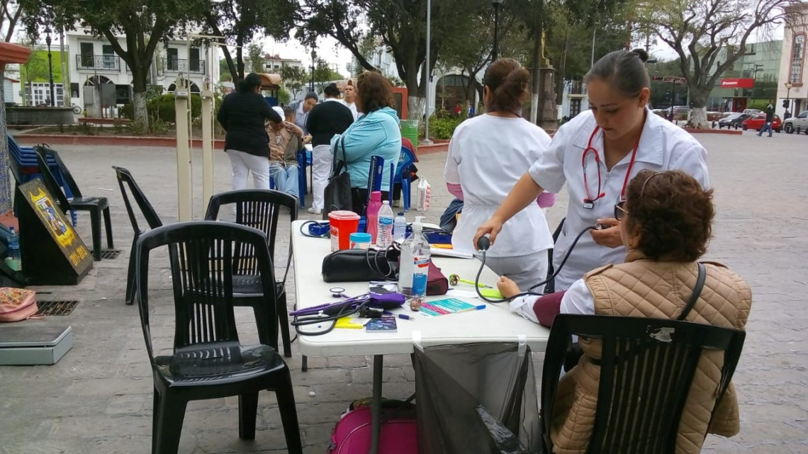 Realizan campaña de prevención de salud en la plaza principal de Matamoros