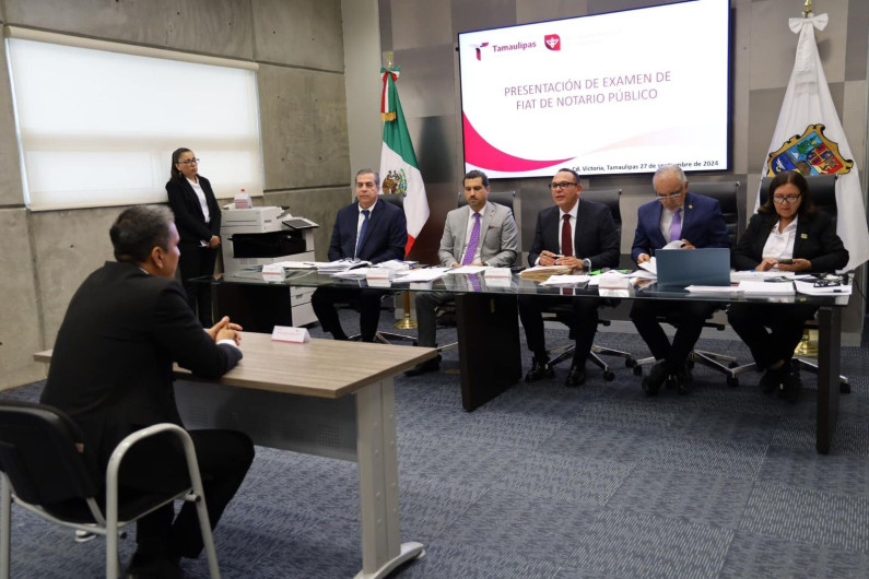 Realizan examen para aspirantes a notarios públicos en Tamaulipas