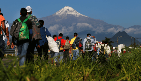 Caravana migrante llega en un 50% a la CDMX
