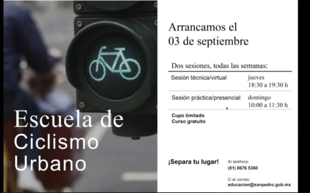 Anuncian escuela de ciclismo urbano en San Pedro