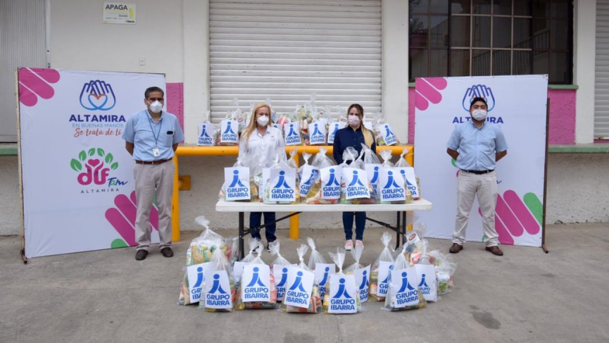 Grupo Ibarra entrega donativo de despensas a Gobierno de Altamira