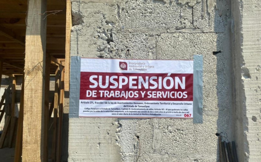Suspende la PAUT construcción en fraccionamiento irregular de Ciudad Madero