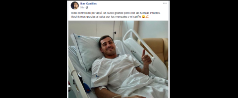 Un susto grande pero con las fuerzas intactas: Iker Casilas