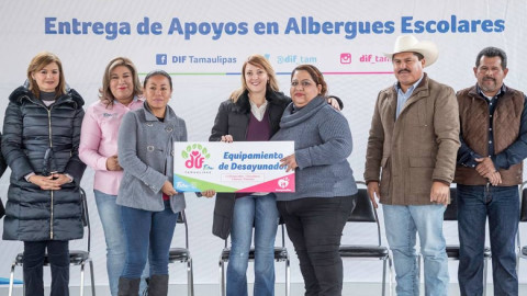 Entregan apoyo a albergue escolar “Profr. Mario Aguilera Dorantes”